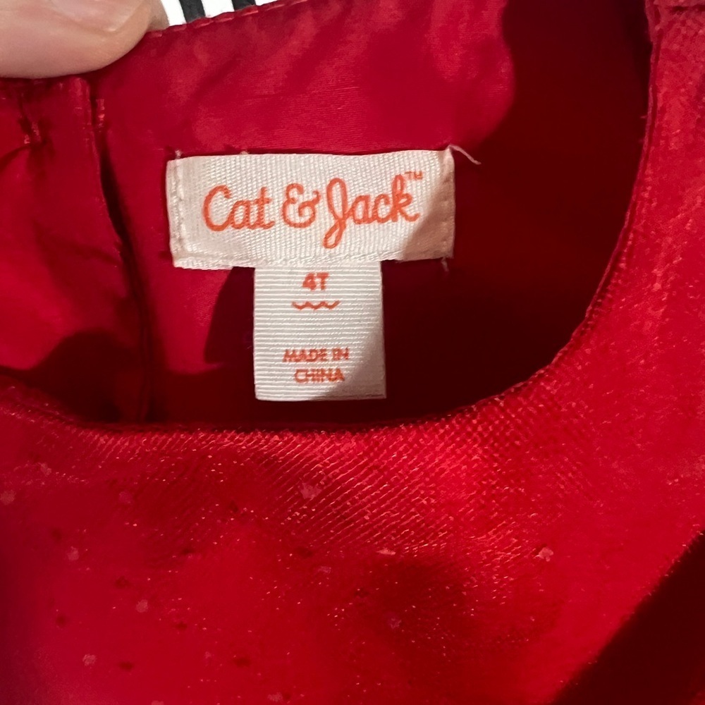 Red Sleeveless Dress with Tulle Skirt - Picture 3 of 3